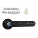 Poignée à codes et empreintes pour serrure de porte