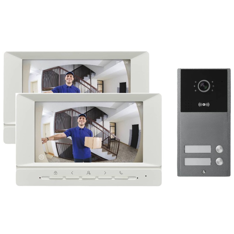 Visiophone collectif 2 boutons pour 2 appartements Visiophone collectif 2 boutons pour 2 appartements