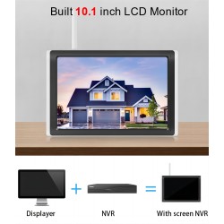 Kit de surveillance vidéo 4 caméras et écran avec enregistrement en continu