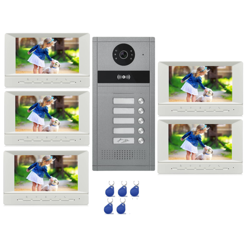 Visiophone coproprièté pour immeuble de 5 appartements