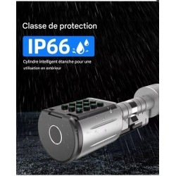 Cylindre étanche IP65 pour serrure de porte à codes, RFID & Smartphone