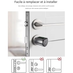Cylindre étanche IP65 pour serrure de porte à codes, RFID & Smartphone