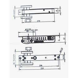 Serrure électrique encastrable inoxydable pour porte ou portillon