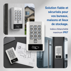 Digicode métallique RFID pour portail, portillon et contrôle d'accès