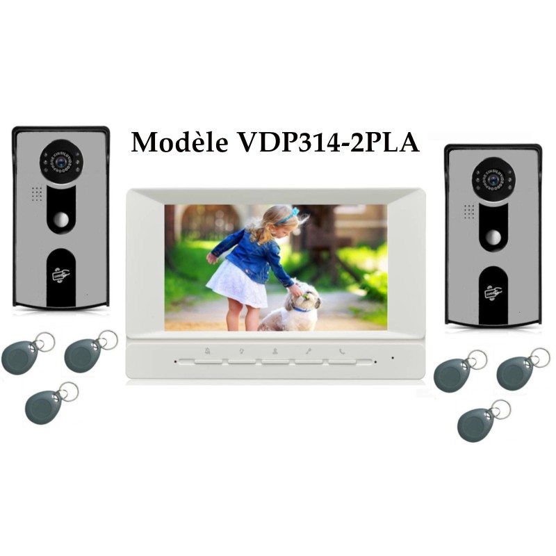 Vidéophone de maison double platine de rue