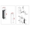 Ventouse magnétique de porte 12V/24v, 250Kgrs